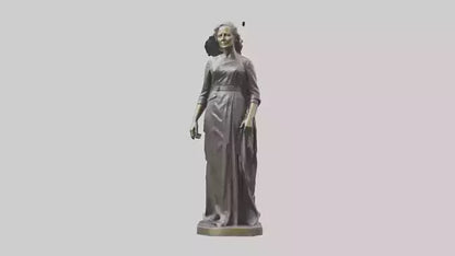 Iron Lady statue model VR / AR / low-poly