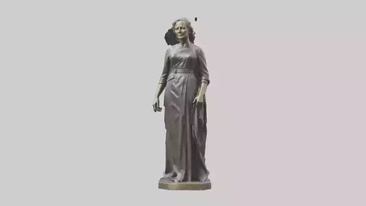 Iron Lady statue model VR / AR / low-poly
