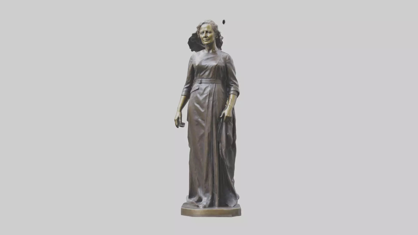 Iron Lady statue model VR / AR / low-poly