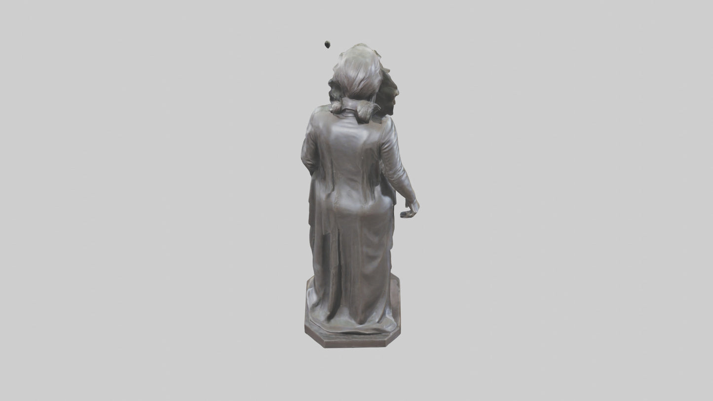Iron Lady statue model VR / AR / low-poly