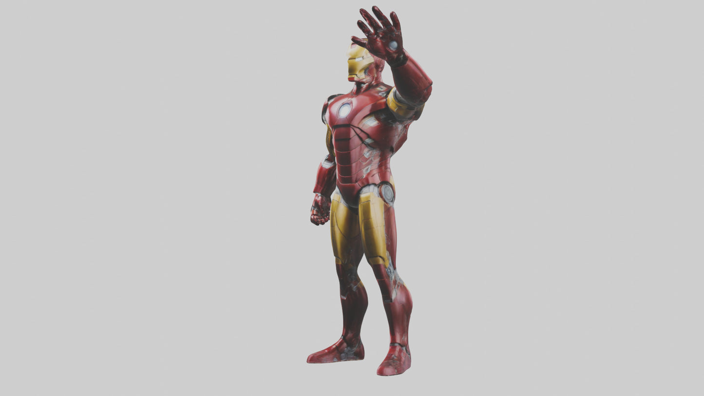 Iron Man statue model VR / AR / low-poly