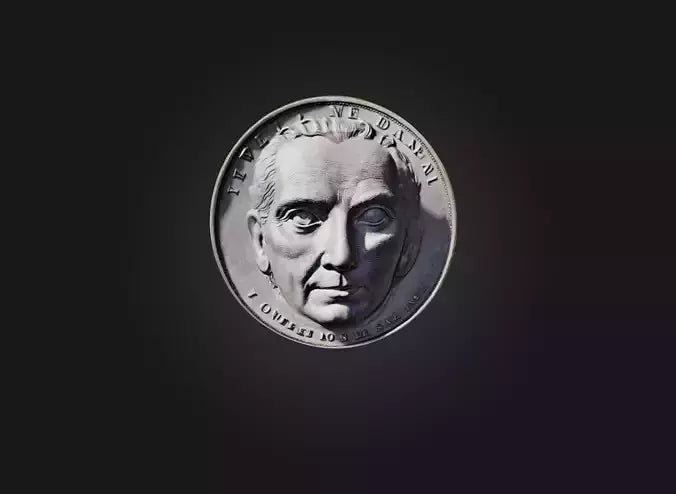 3D model iron money VR / AR / low-poly