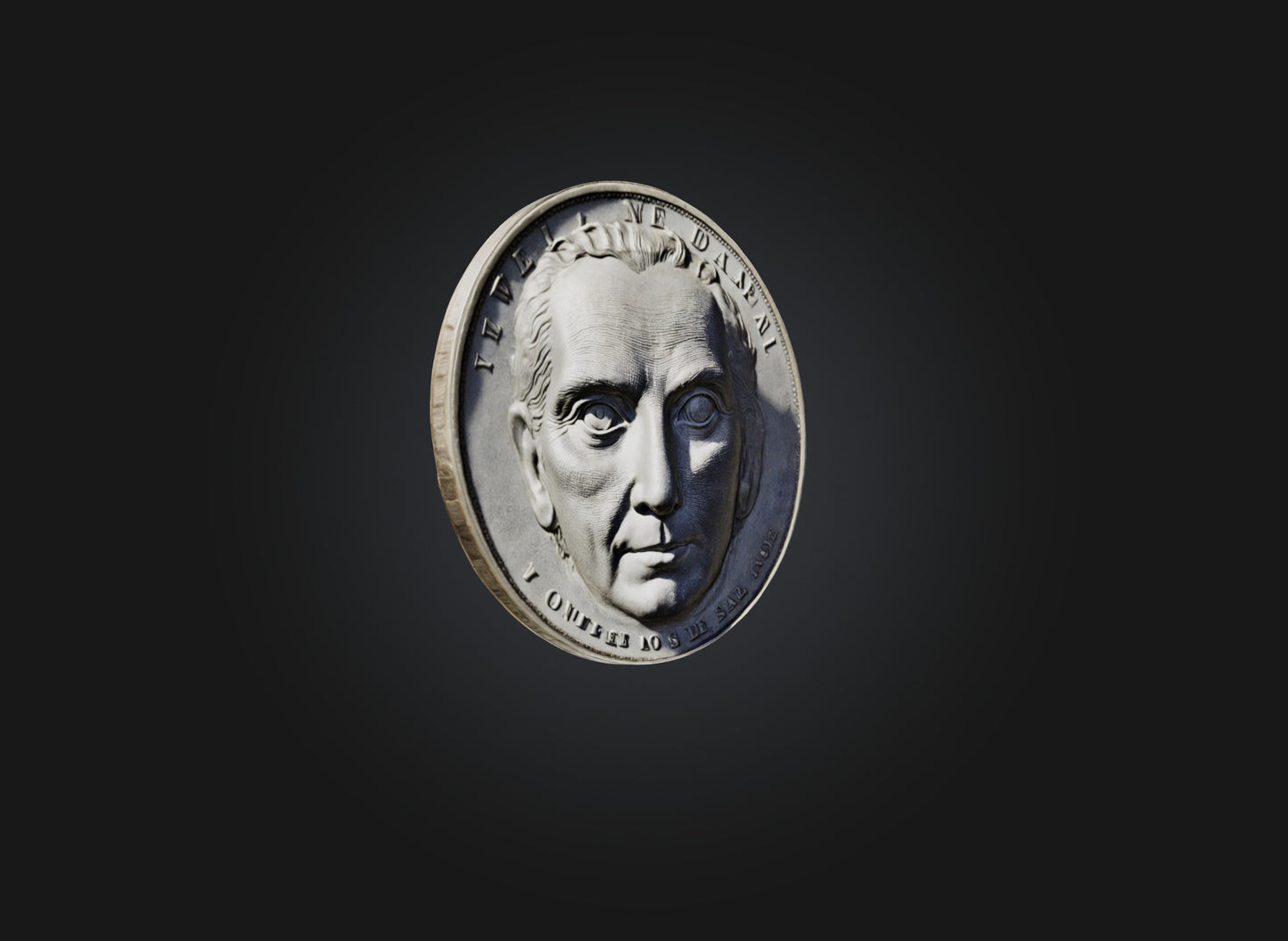 3D model iron money VR / AR / low-poly