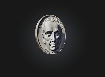 3D model iron money VR / AR / low-poly