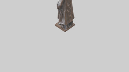 Isaac Newton statue model VR / AR / low-poly
