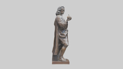 Isaac Newton statue model VR / AR / low-poly