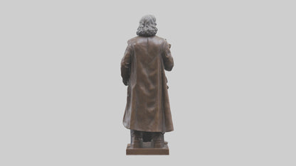 Isaac Newton statue model VR / AR / low-poly