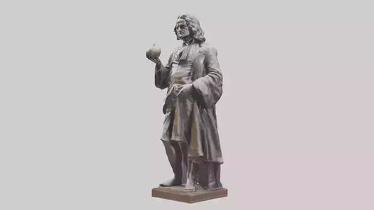 Isaac Newton statue model VR / AR / low-poly
