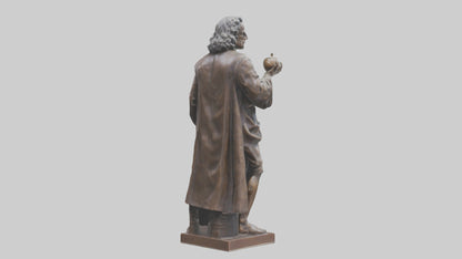 Isaac Newton statue model VR / AR / low-poly