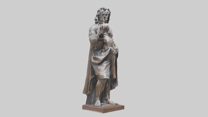Isaac Newton statue model VR / AR / low-poly