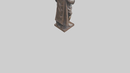 Isaac Newton statue model VR / AR / low-poly