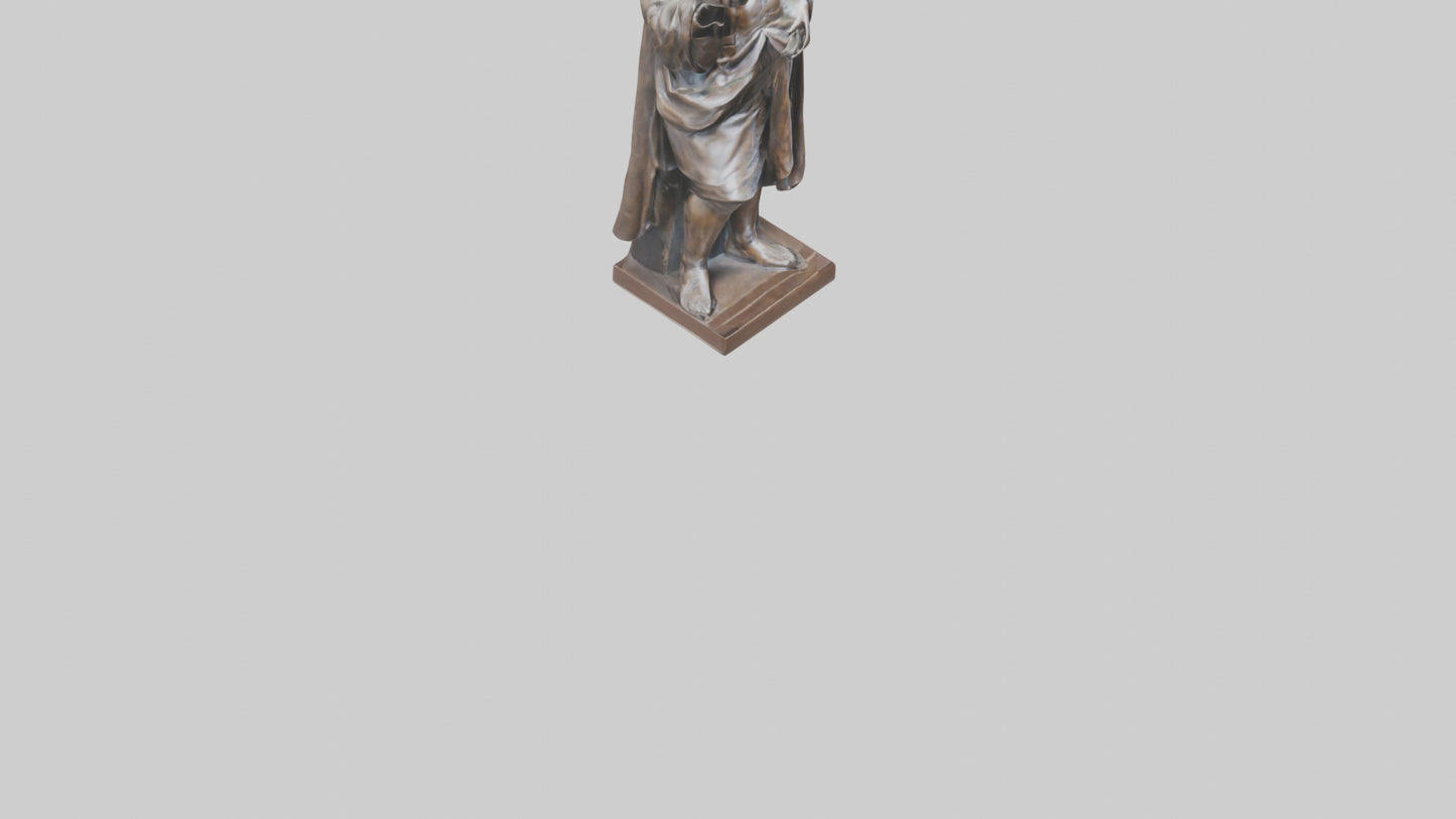 Isaac Newton statue model VR / AR / low-poly