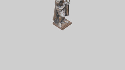 Isaac Newton statue model VR / AR / low-poly