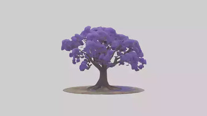 3D model Jacaranda tree model VR / AR / low-poly