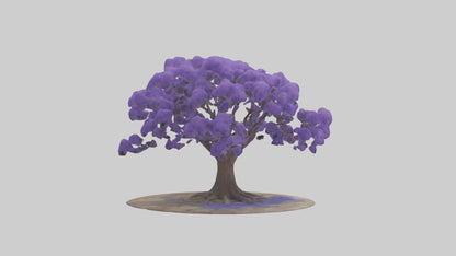 3D model Jacaranda tree model VR / AR / low-poly