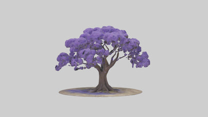 3D model Jacaranda tree model VR / AR / low-poly