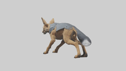 3D model Jackal prowling model VR / AR / low-poly