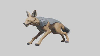 3D model Jackal prowling model VR / AR / low-poly