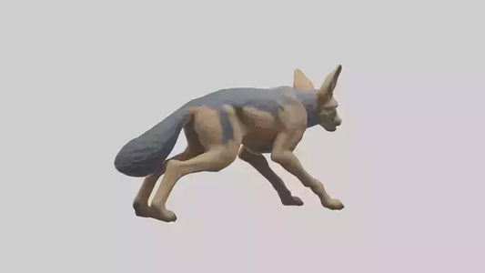 3D model Jackal prowling model VR / AR / low-poly