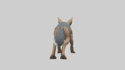 3D model Jackal prowling model VR / AR / low-poly