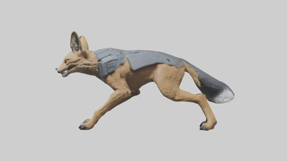 3D model Jackal prowling model VR / AR / low-poly