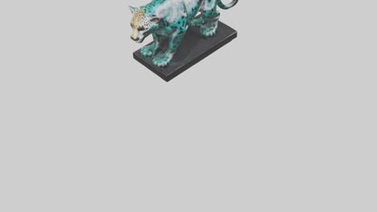 3D model Jaguar statue model VR / AR / low-poly