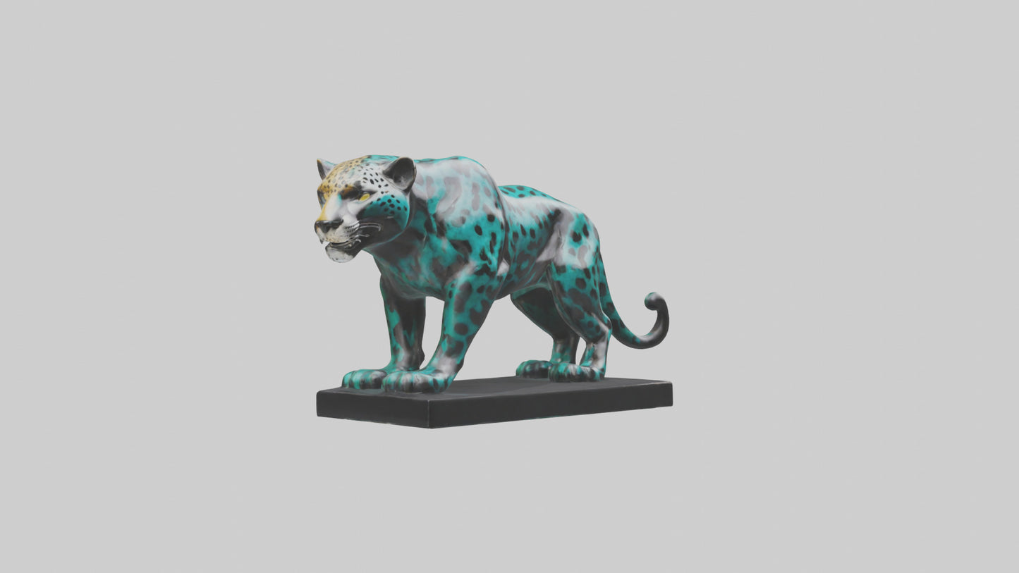 3D model Jaguar statue model VR / AR / low-poly