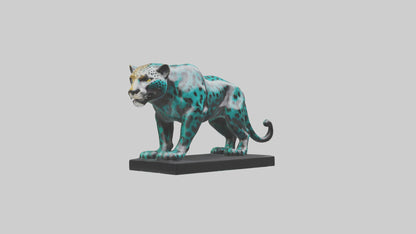 3D model Jaguar statue model VR / AR / low-poly
