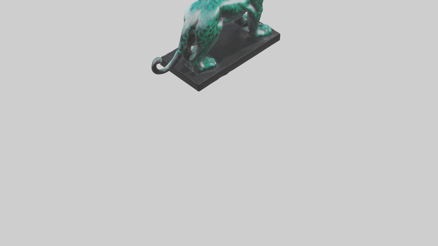 3D model Jaguar statue model VR / AR / low-poly