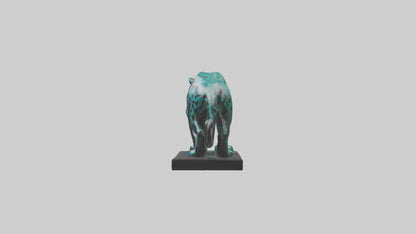 3D model Jaguar statue model VR / AR / low-poly