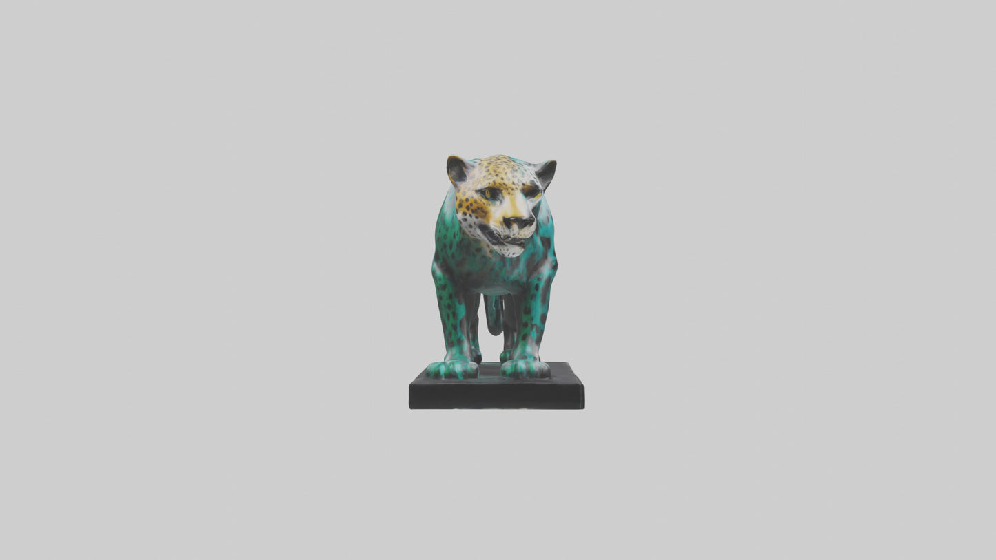 3D model Jaguar statue model VR / AR / low-poly