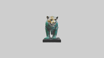 3D model Jaguar statue model VR / AR / low-poly