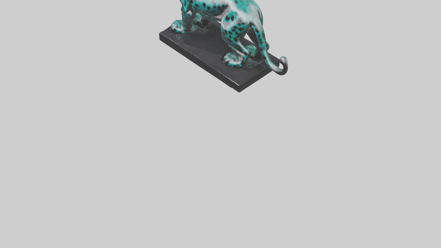 3D model Jaguar statue model VR / AR / low-poly