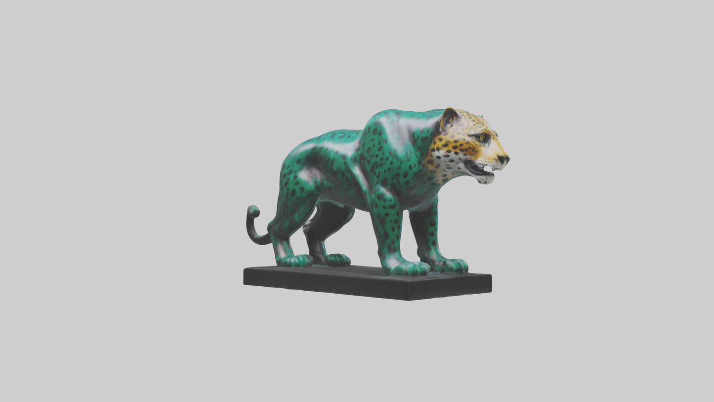 3D model Jaguar statue model VR / AR / low-poly