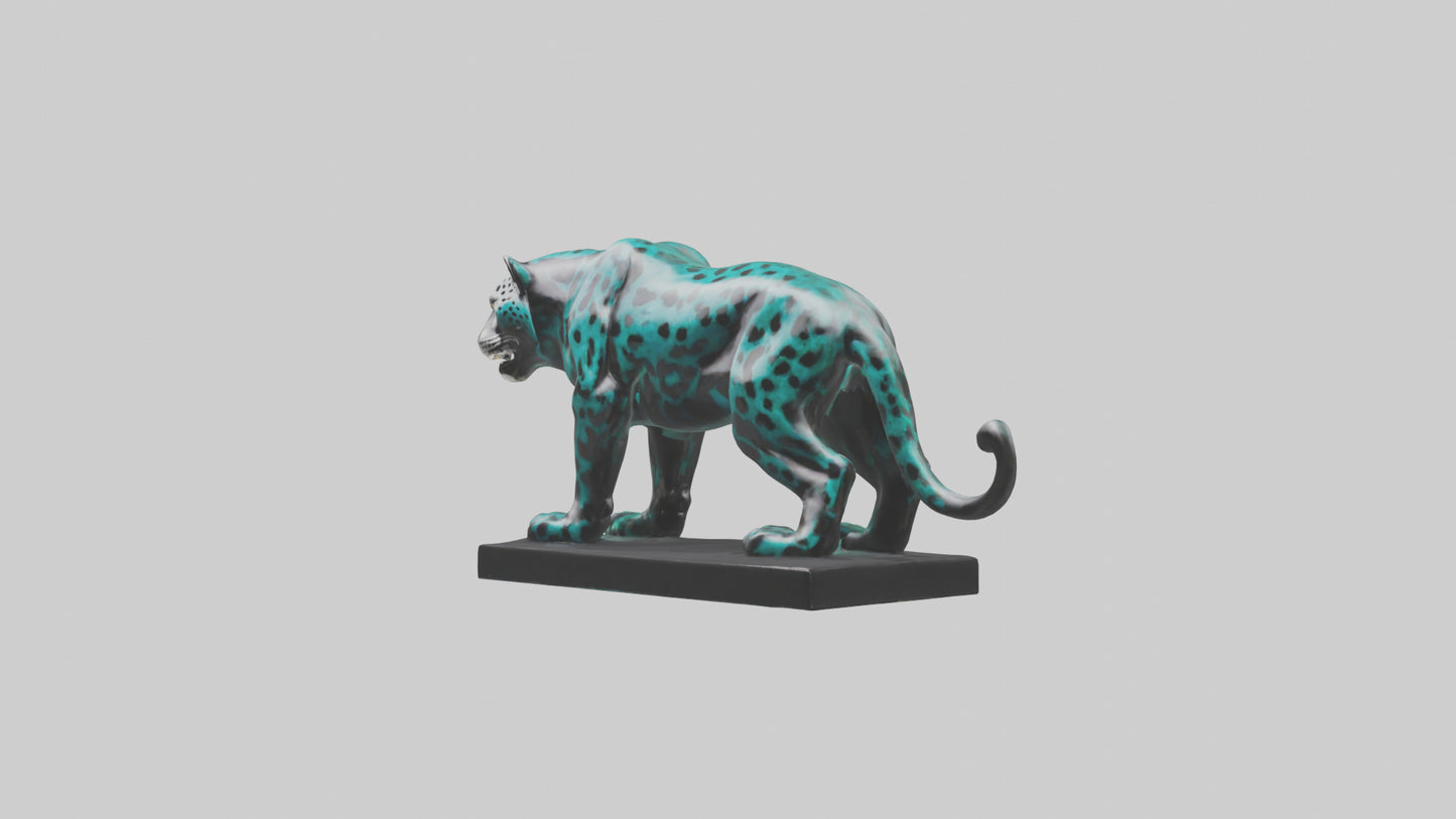 3D model Jaguar statue model VR / AR / low-poly