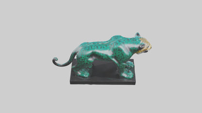 3D model Jaguar statue model VR / AR / low-poly