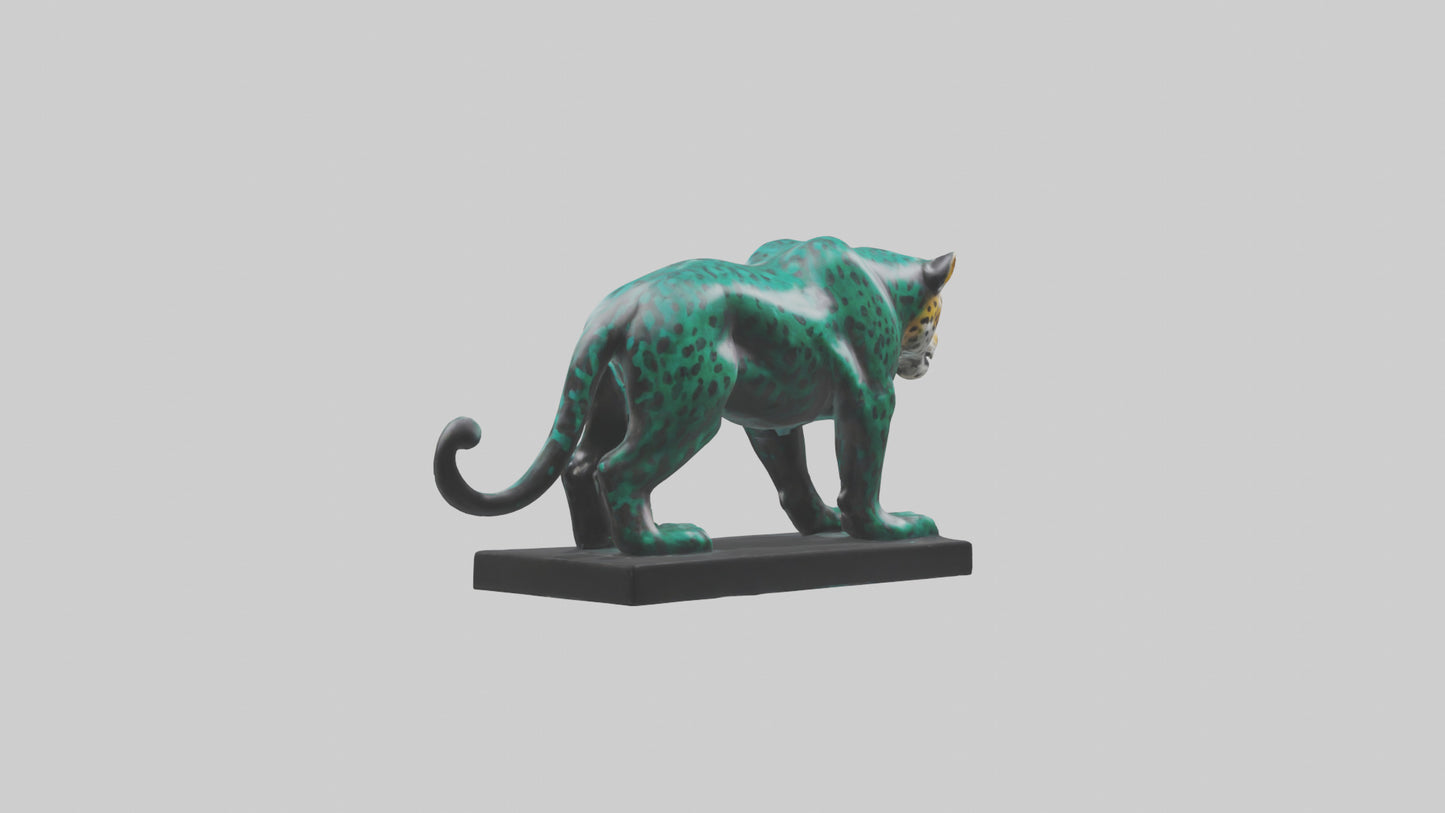 3D model Jaguar statue model VR / AR / low-poly