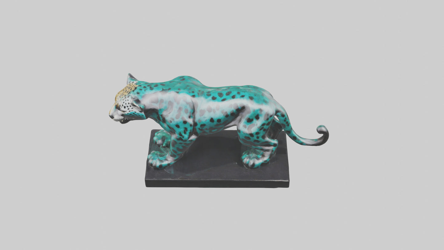 3D model Jaguar statue model VR / AR / low-poly