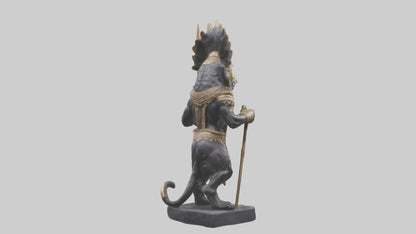 Jaguar Warrior statue model VR / AR / low-poly