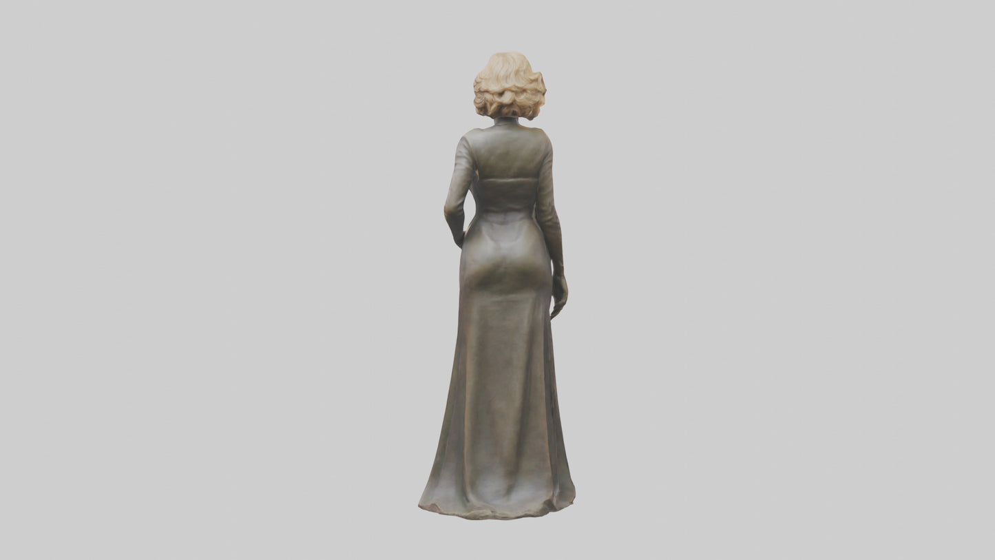 Jane Fonda statue model VR / AR / low-poly