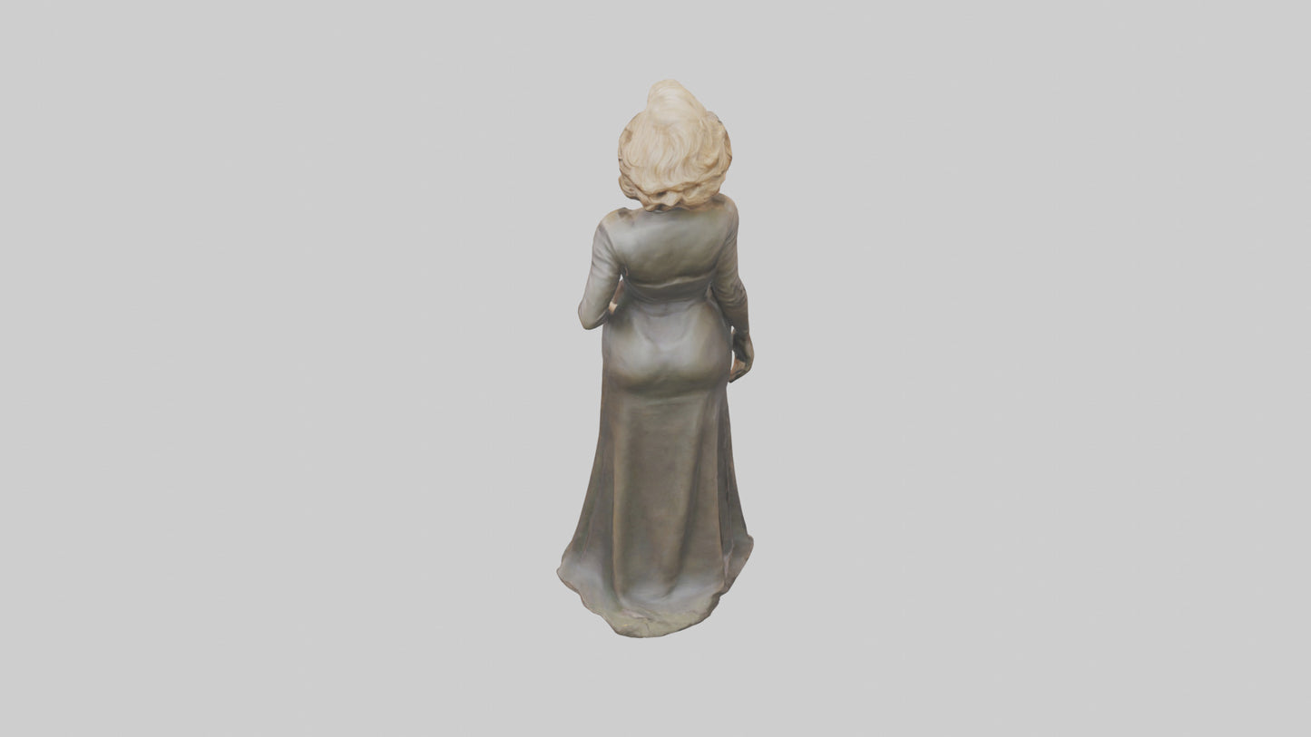 Jane Fonda statue model VR / AR / low-poly