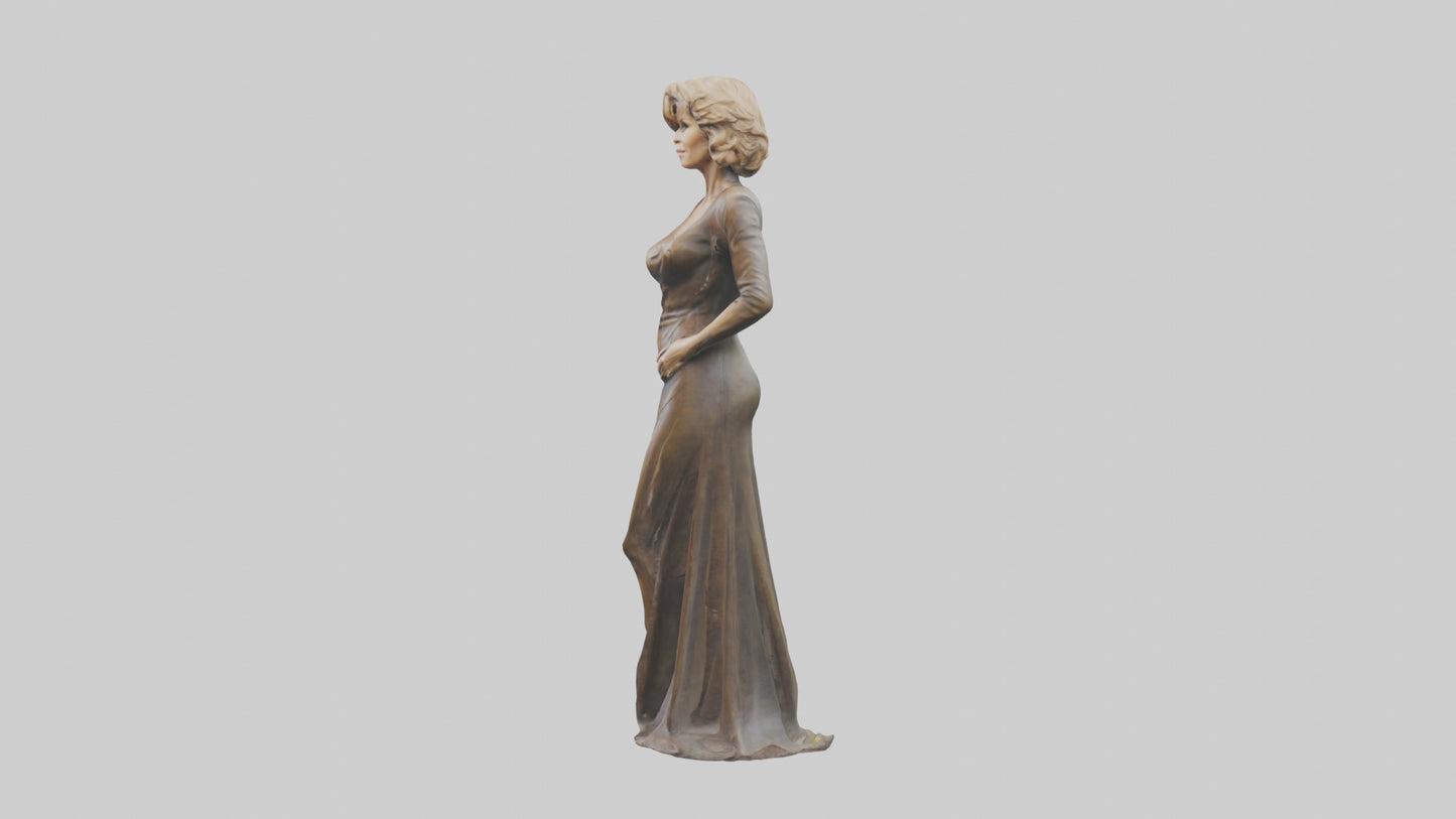 Jane Fonda statue model VR / AR / low-poly