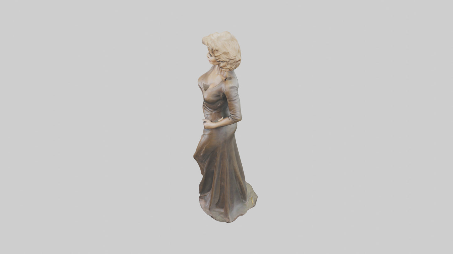 Jane Fonda statue model VR / AR / low-poly