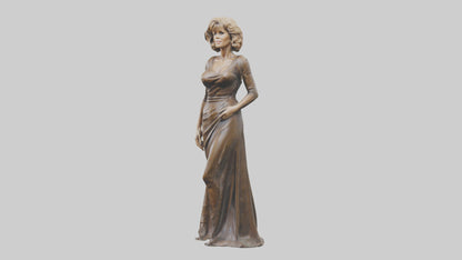 Jane Fonda statue model VR / AR / low-poly