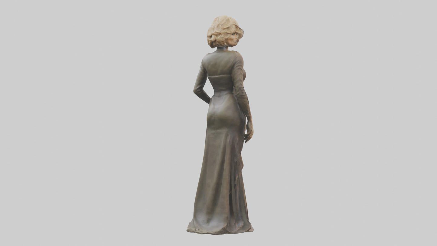 Jane Fonda statue model VR / AR / low-poly