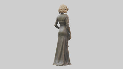 Jane Fonda statue model VR / AR / low-poly
