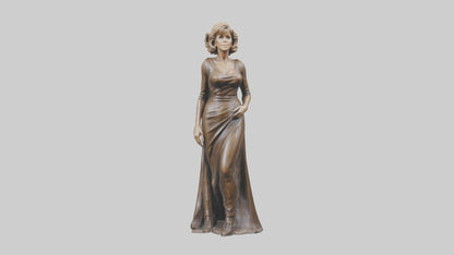 Jane Fonda statue model VR / AR / low-poly