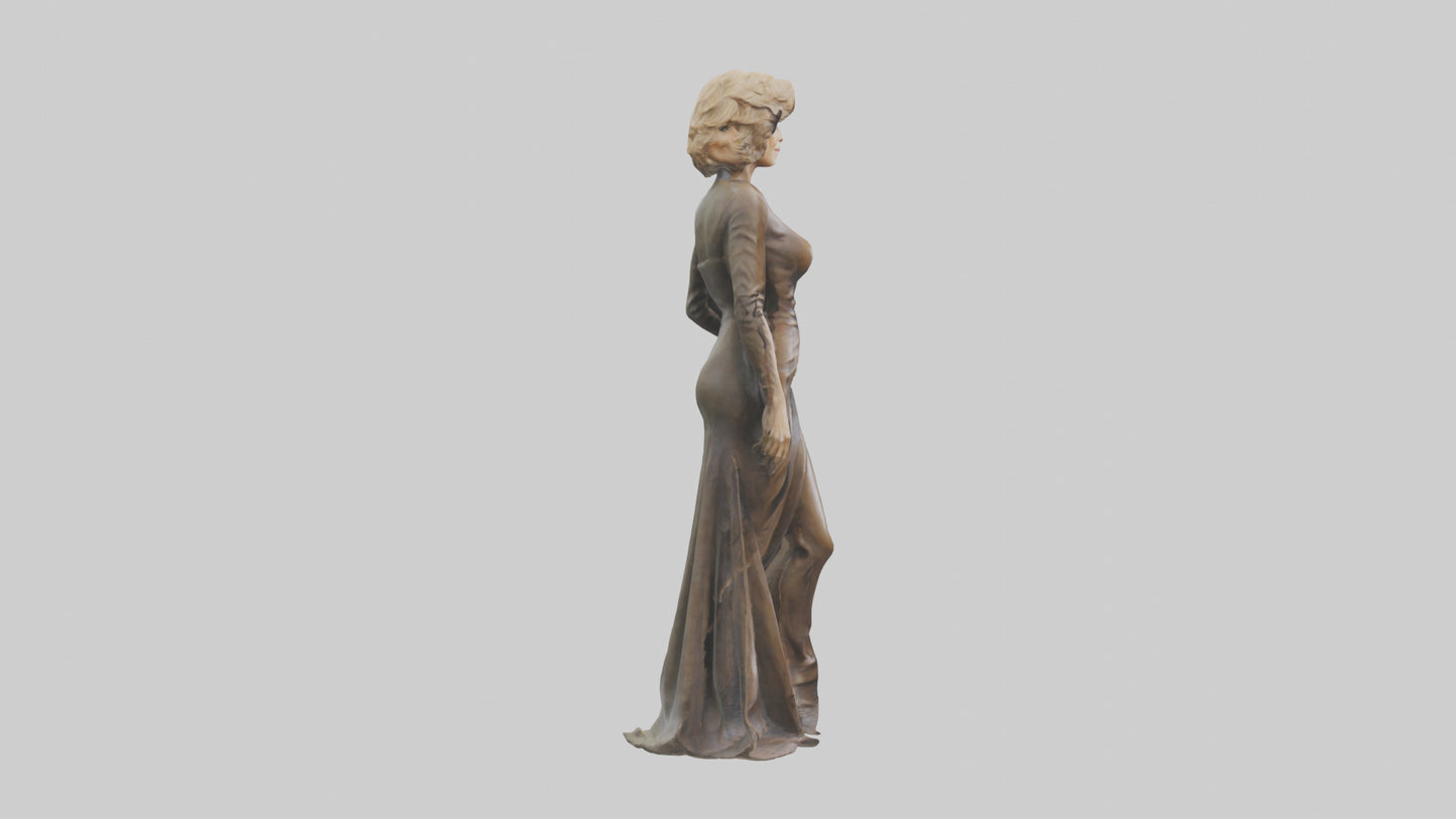 Jane Fonda statue model VR / AR / low-poly