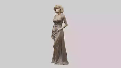 Jane Fonda statue model VR / AR / low-poly
