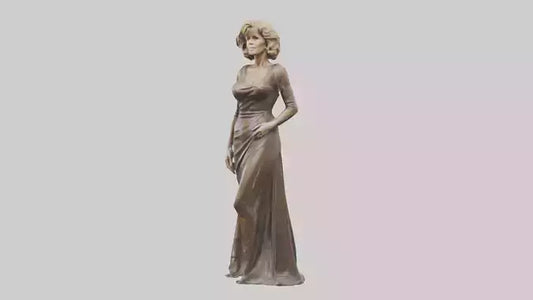 Jane Fonda statue model VR / AR / low-poly